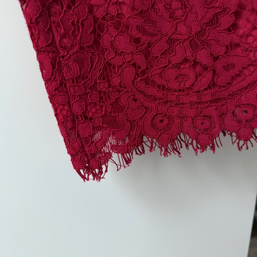 JCREW | HIGH RISE RED LACE STRAIGHT LEG HOLIDAY CHRISTMAS TROUSER PANTS - Picture 7 of 11